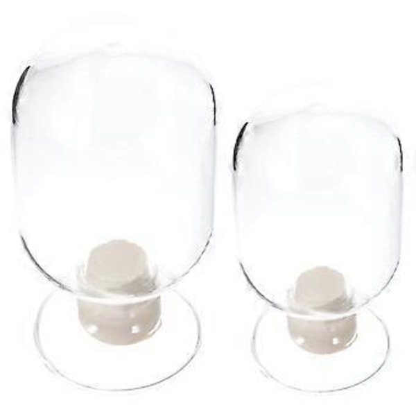 2 st Glas Tändstickshållare Skrivbordsdisplay Glasflaskor Hushållsglasflaskor