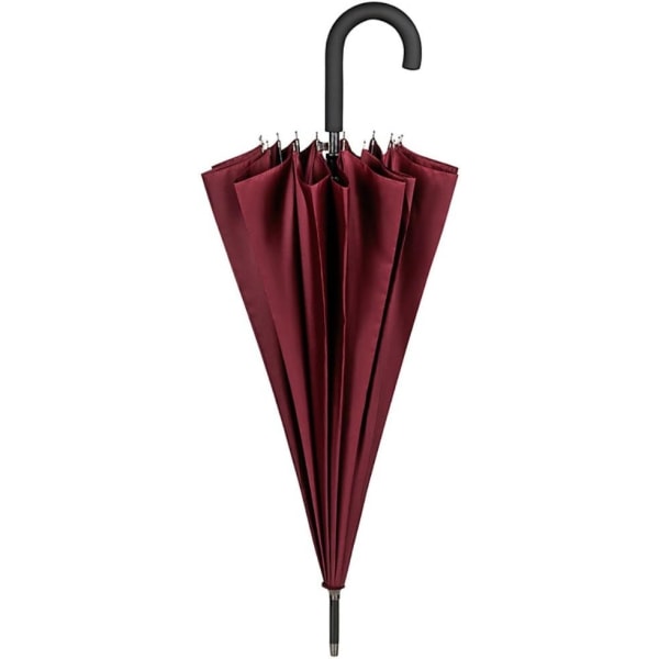 Canne Large Robust Automatic Open Umbrella viininpunainen