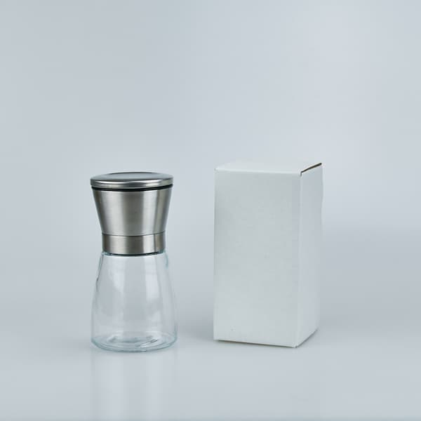 Set med 1 justerbar salt- och pepparkvarn, kapacitet 200 ml
