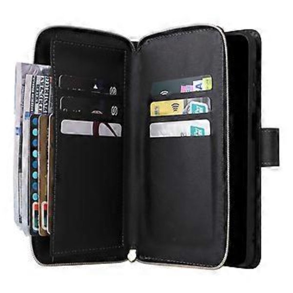 Til Samsung Galaxy A55 5G Etui Kortlommer Lynlås Læder Telefon Cover Style D