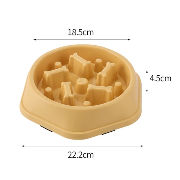 Blå hundskål Slow Feed Bowls Bloat Stop Food Bowl Interactive Pu