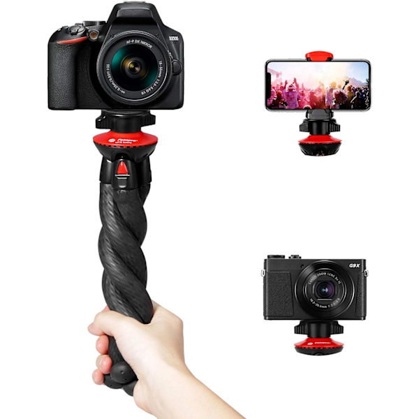 Svart-1st Flexibelt Smartphone Stativ, Längd 30cm, Mini Portabel