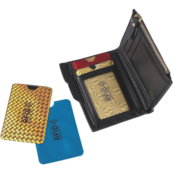 9-pakks fargerike RFID-kortlommer for kredittkort, RFID