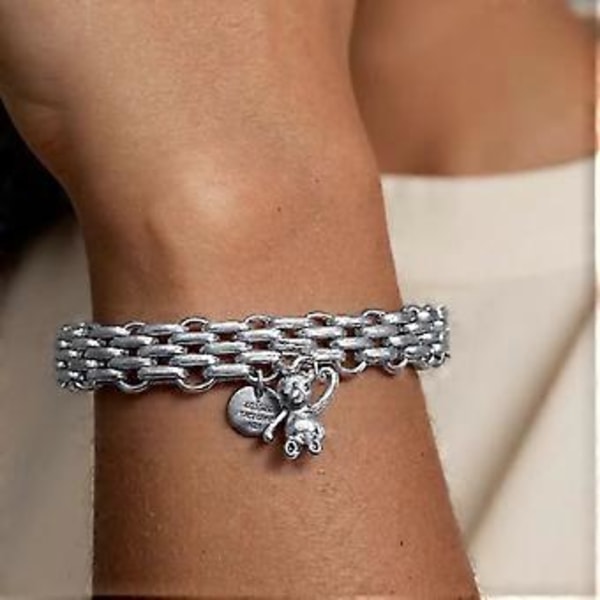 Muodikas Alloy Heart Bear -riipus kaulakoru rannekoru lisää tyyliä asuihin Kannettava juhlatarvikkeisiin ja treffeille ZW198 Bracelet