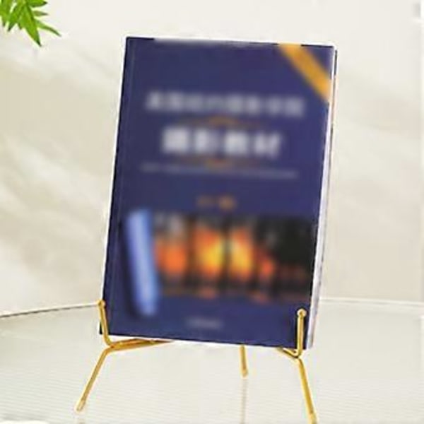 Metall Fotoram Ställ Minimalistisk Design Multifunktionell Easel Hållare Omfattande Användning i Vardagen Gold 6inch