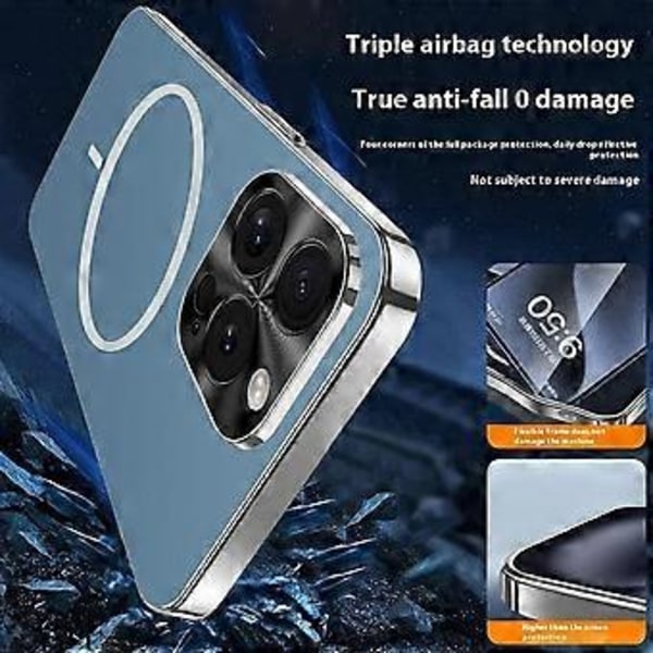 Skal för iPhone 14 Pro Kompatibelt med MagSafe Akryl+TPU Airbag Skydd Mobilskal Black