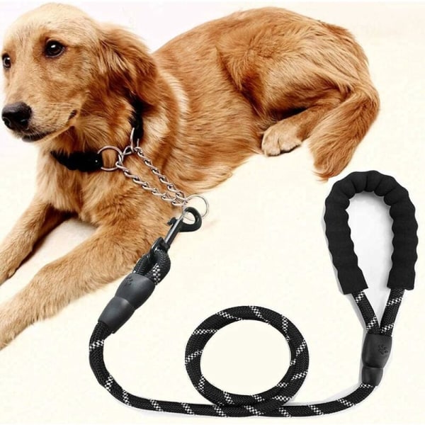 Hundkoppel, Hundkoppel med mjukt vadderat handtag, Högreflekterande T