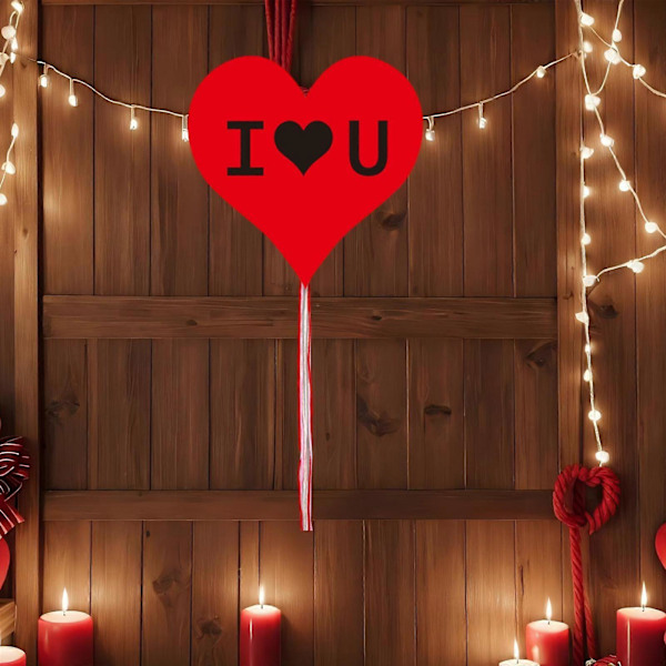 Valentinsdagsträdgårdsflagga Kärlek Filt Hängsmycke Heminredning Valentinsdag Bröllopsdekoration Valentinsdagspresent C