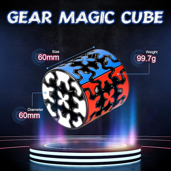 QY Toys 3x3 Cylindrisk kugghjulskub 3x3x3 Cirkelhastighet ??Magisk 3D G