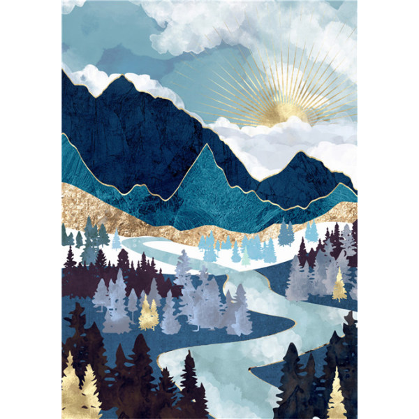 30x40cm 5D DIY Diamantmålning Full, Abstrakt Målningsserie#P,D