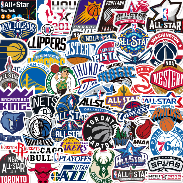 NBA-tarra (50 arkkia) NBA koripallo älypuhelimille, pyörille, s