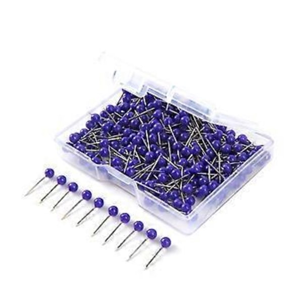 Symaskinsnål med Klar Box Quiltningsnål Färgade Bollformade Långa Raka Nålar för Tygsömnad DIY Hantverk 4mm deep purple