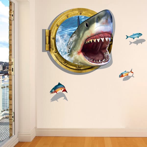 3D Selvklebende (U-Hai Munn (60cm x 90cm)) Remo