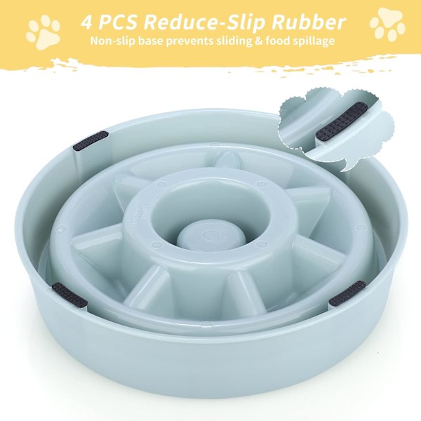 Långsam matningsskål för hundar Anti Glutton Cat Slow Feeding Bowl Non