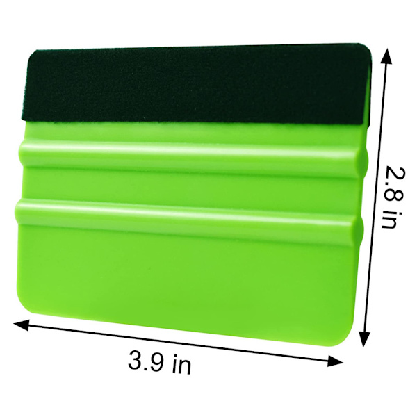 2 stk Vinyl Filt Squeegee, Vinyl Squeegee med Plast Filtkant,