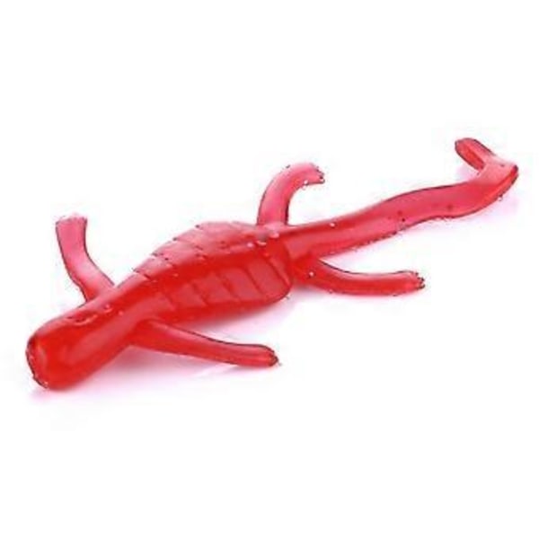 SO103 10 STK 5cm/1g Gecko-formet Simuleringsfisk Agn Mykt Agn for Fiske Red