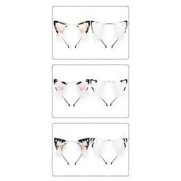 1/2 Delar Katt Varg Räv Svans Öron Hårband Set Halloween Jul Maskerad-Party Kostym Leksak Gåvor för Kvinna Män Cosplay calico cat suit