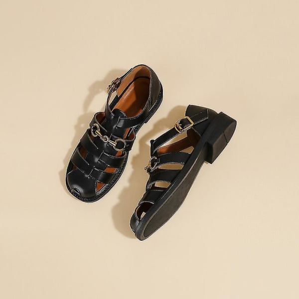 Fiskersandal Minimalistisk Hul Ut Hook-and-loop Feste Romersk Sandal.36. 36