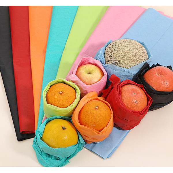 20 ark, 75 * 50 cm orange jul silkespapper presentförpackning s