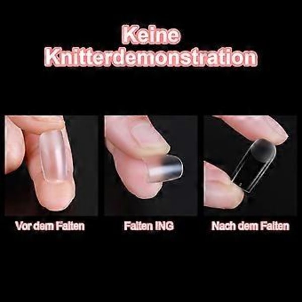 Korta Fyrkantiga Lösnaglar, Heltäckande Nageltippar, Konstgjorda Gelly-naglar för Nagelkonst