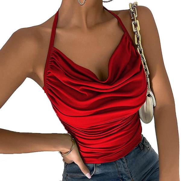 Elegant And Fashionable, Showcasing Sexy Details - Charming Small Strap Long Top, Showcasing Your Unique Charm.L.red