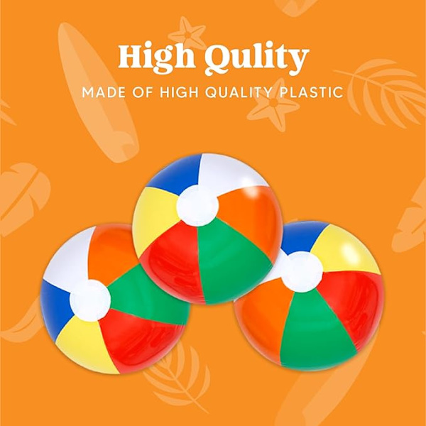 Regnbågsstrandbollar (12-pack), 14'' uppblåsbara badleksaker