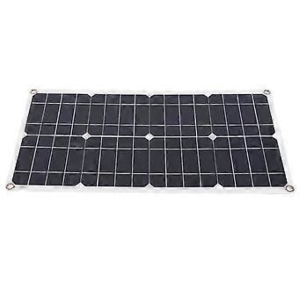 25W 18V Bærbart Monokrystallinsk Silicium Dual-USB Opladnings Solpanel til Let Bil Båd