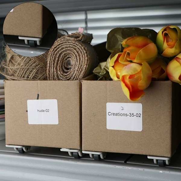 8 st självhäftande hjul, små självhäftande hjul i plast