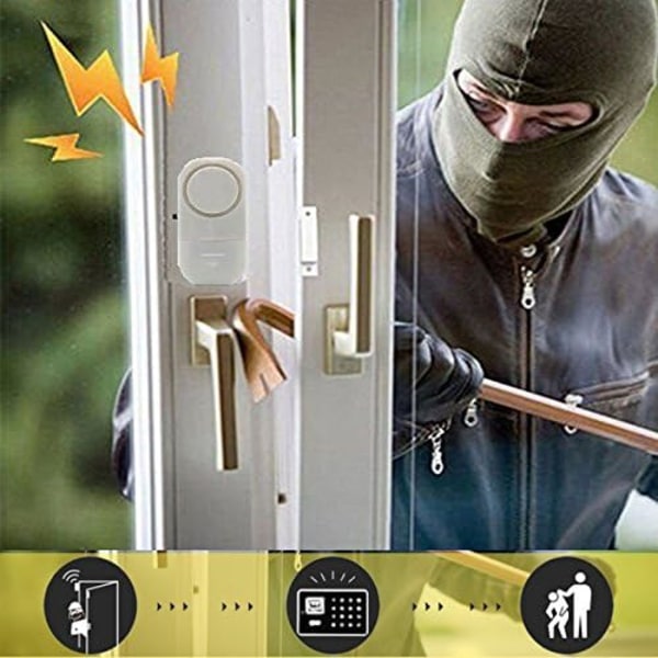 Trådløst alarmsystem til døre og vinduer til hjemmet - 4-pak