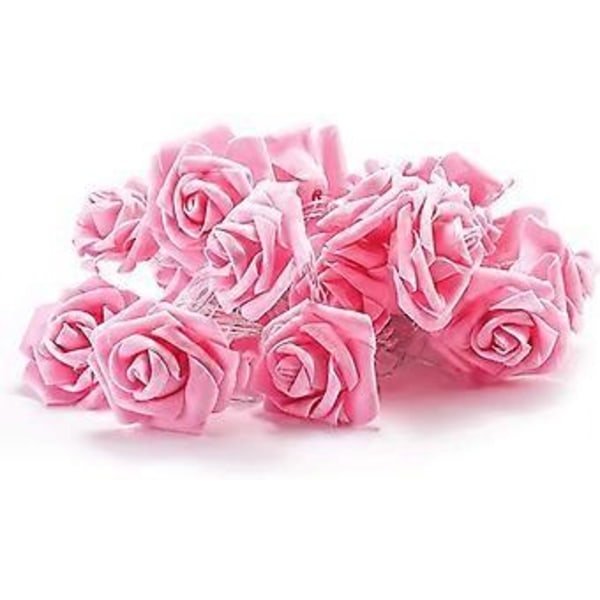 3M 20LED Batteridriven Rosa LED Ljusslinga 6cm Diameter, PE (Rosa Ros)