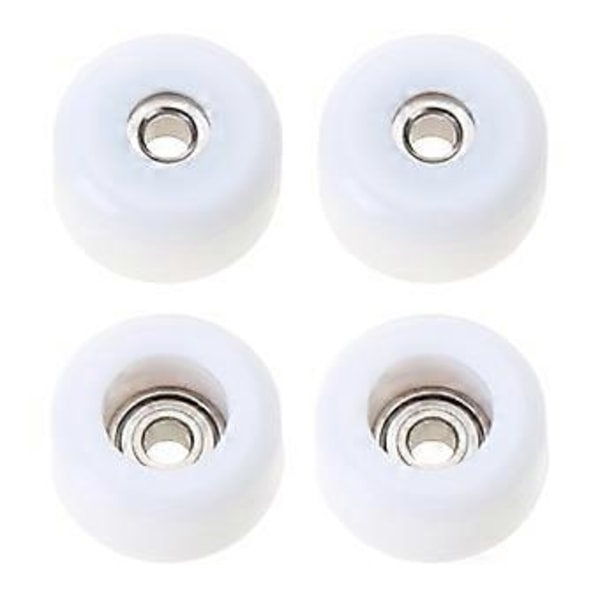 4 stk. Mini Finger Model Skateboard Dele Leje Dæk Hjul Metal Leje til Fingerboard Udskiftelig Del Hvid White