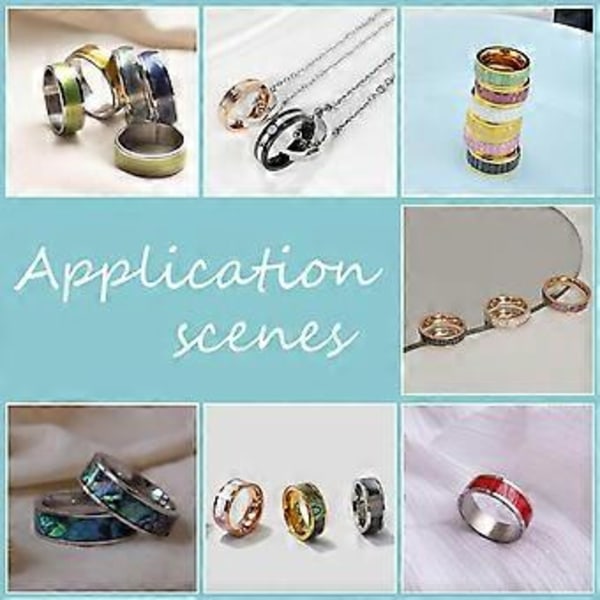 6 kpl 6 kokoa Tyylikkäät aihiosormukset Ainutlaatuiset uritetut sormukset DIY-sormusmateriaalit Täydellinen DIY-korujen valmistukseen Silver