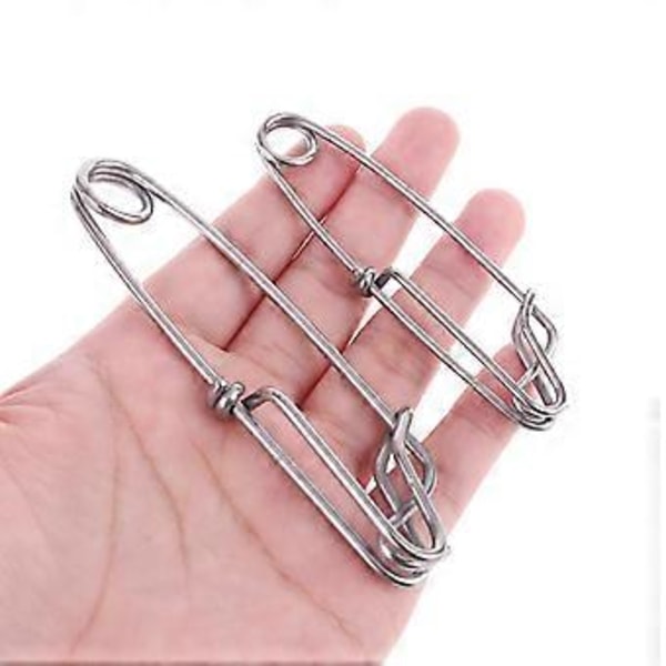 5 kpl/pakkaus pitkäsiimaleikareita ruostumattomasta teräksestä Snap Swivel Longline Branch Hanger Tonnikalan kalastusliittimet M