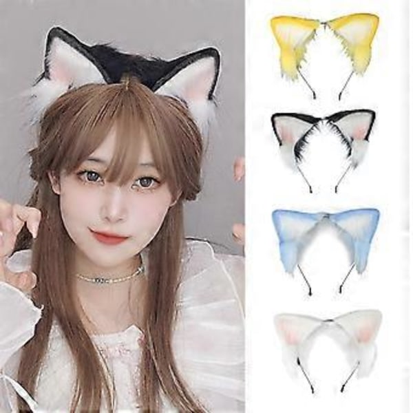 Pörröinen Susi Korva Päähine Söpöt Kettu Korvat Panta Pehmo Hiustarvike Pehmeä Hiusklipsi Eläin Cosplay Asusteet Dual purpose OY