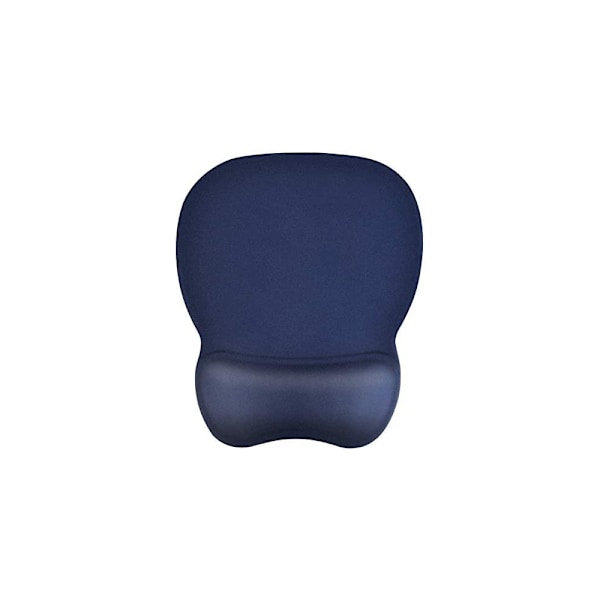 Marinblå musmatta med ergonomiskt handledsstöd, 4 mm minnesskum P