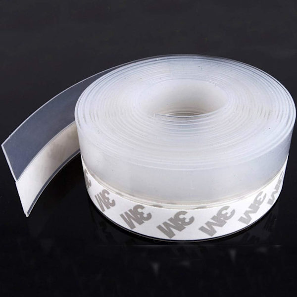 Vejrstrimler, (Bredde 45mm) Transparent 4,88 Meter Lang, Silikon