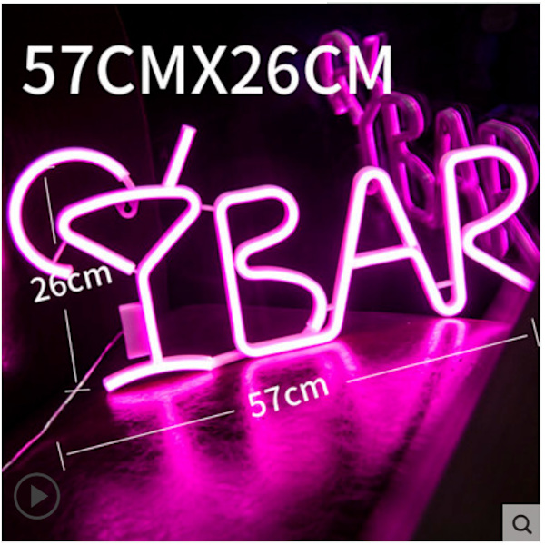 1 kpl Neon LED -baari Neon kirjain seinätaide Neon valokyltti Söpö Neon lamppu