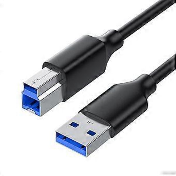 USB A til B Scannerkabel, Hurtigt Datasynkroniseringskabel, Han til Han Printerstik 2m