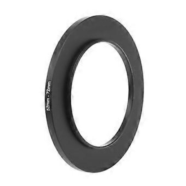 52mm - 72mm Metallinen Step Up -rengas Linssisovitin Suodatin Kameratyökalu Tarvikkeet Uusi Musta
