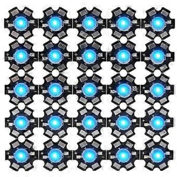 3W High Power LED Lampe Perler Emitter Diode Chips til DIY Belysningsarmaturer Blå