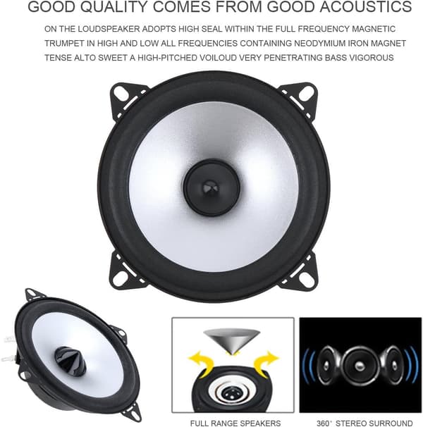 2st 10cm 60W Koaxiala Hifi-högtalare för Bildörr