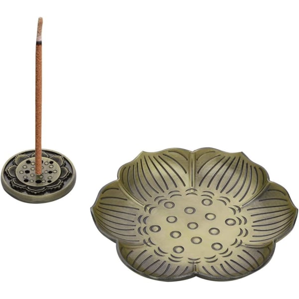Buddha Rökelsehållare Rökelsehållare Mässing Lotus Stick Vintage I