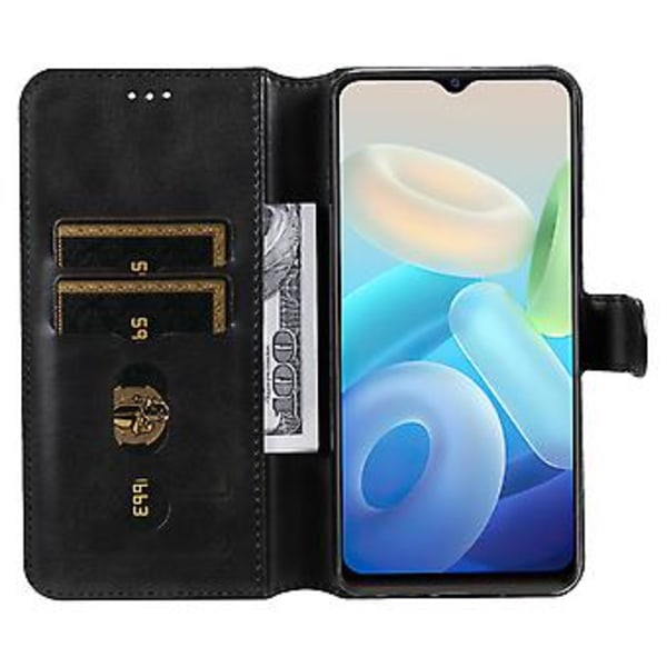 Læderetui til vivo Y55 5G / Y75 5G / T1 5G Black