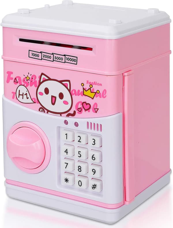 Automatisk Elektronisk Barnkassa - Med Lösenord - Rosa