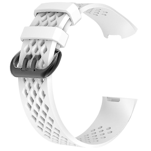 Kompatibelt Mjukt Silikon Andningsbart Armbandsur Armband Kompatibelt Fitbit Charge 3 Jikaix.S.Yellow