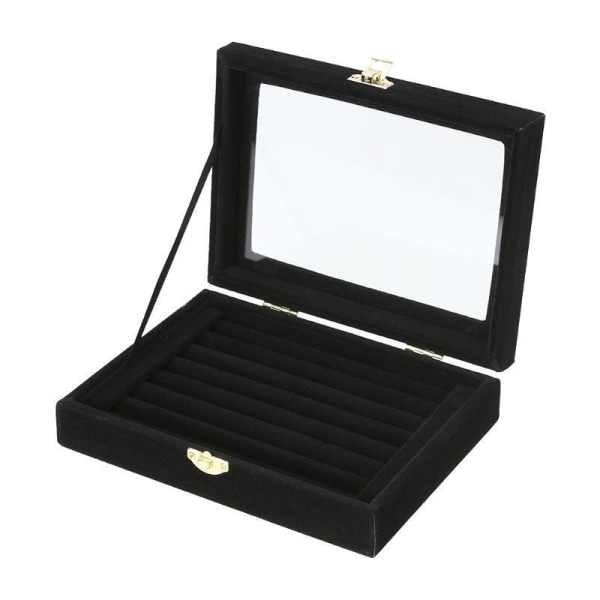 Fløjls Smykkeskrin Smykke Organizer sort