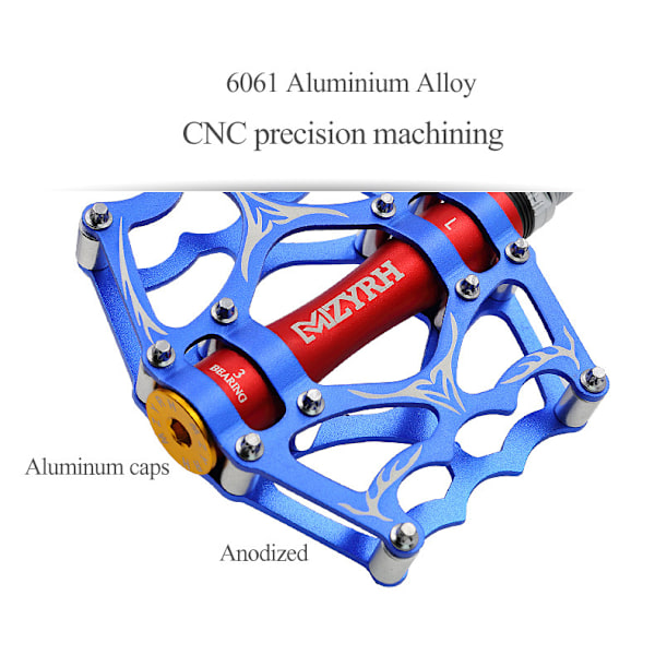 MTB-pyörän polkimet 9/16 tuuman CNC-alumiiniseospolkimet Ligh