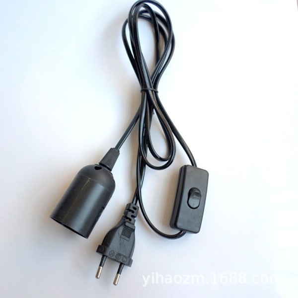 Kabelopphengssnor med bryter E27 lampeholder med og ledning (