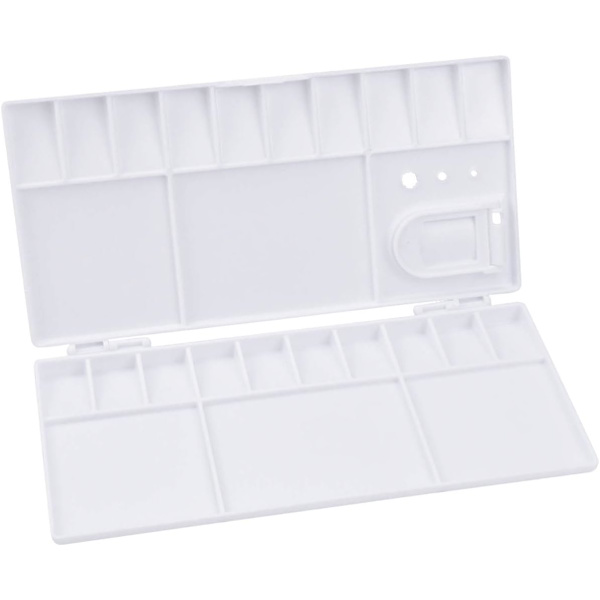 Hvid - 1 stk. plastik palet, foldbar palet, kunstnerpalet