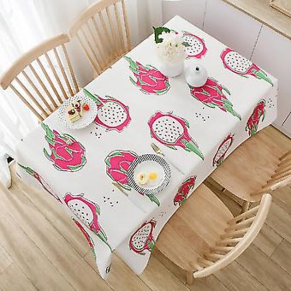 Bordsduk, polyester bordsduk, sommar Livfulla färger Mönster Tryckt Tvättbar Bordsduk, för Buffébord, Fester, Högtidsmiddag (78 tum)